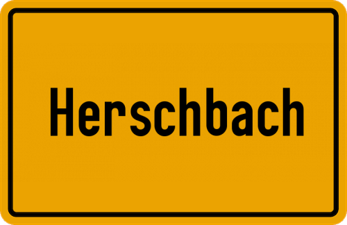 Ortsschild Herschbach