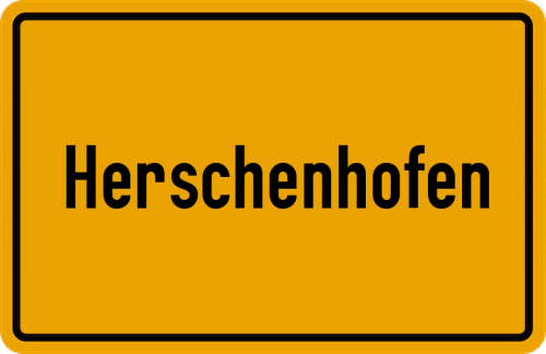 Ortsschild Herschenhofen