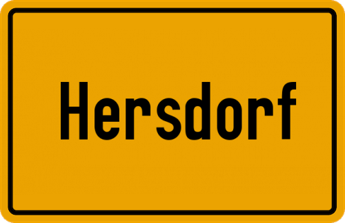 Ortsschild Hersdorf