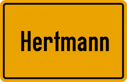 Ortsschild Hertmann