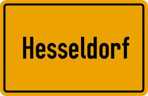Ortsschild Hesseldorf