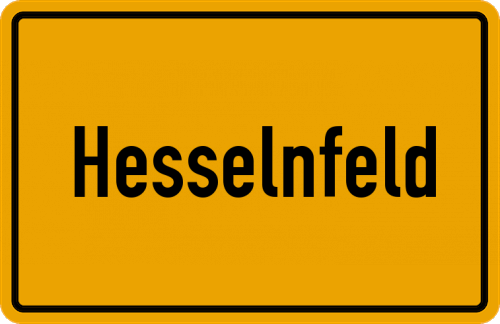 Ortsschild Hesselnfeld