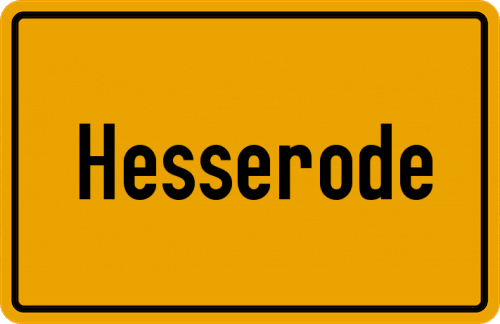 Ortsschild Hesserode, Hessen