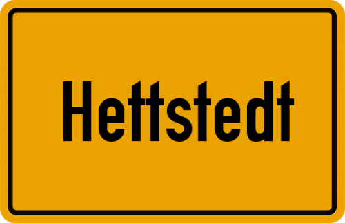 Ortsschild Hettstedt, Sachsen-Anhalt