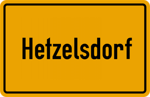 Ortsschild Hetzelsdorf