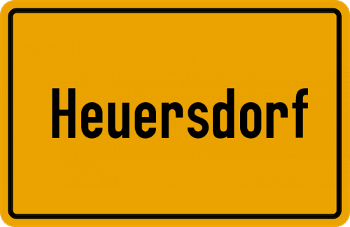 Ortsschild Heuersdorf