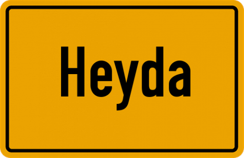 Ortsschild Heyda