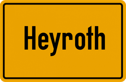 Ortsschild Heyroth