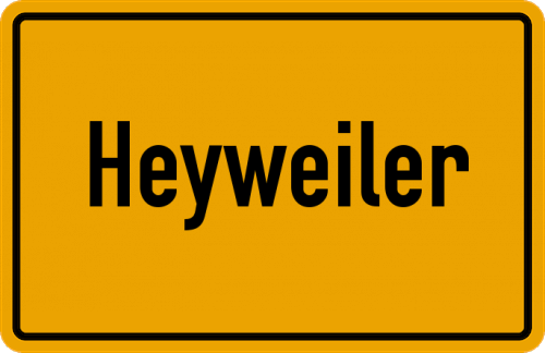 Ortsschild Heyweiler