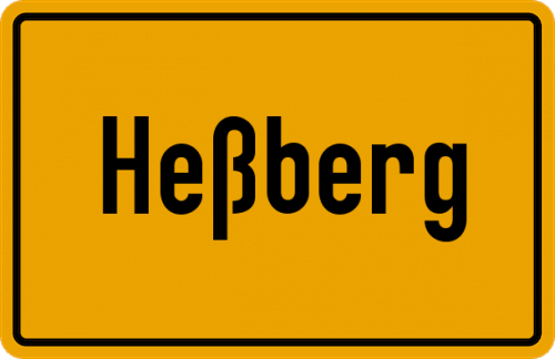 Ortsschild Heßberg