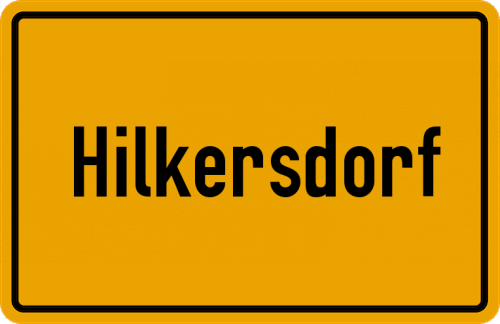 Ortsschild Hilkersdorf