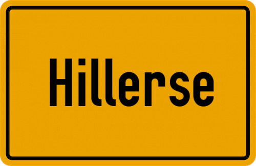 Ortsschild Hillerse, Kreis Northeim