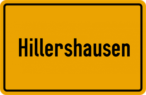 Ortsschild Hillershausen