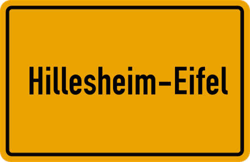 Ortsschild Hillesheim, Eifel