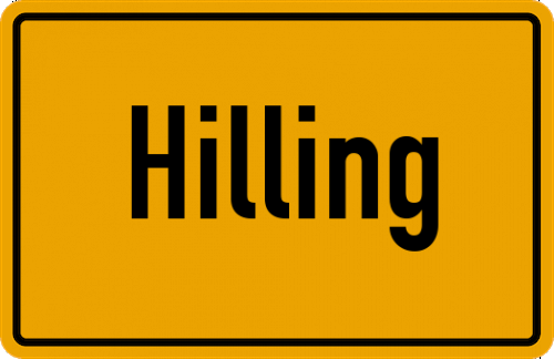 Ortsschild Hilling