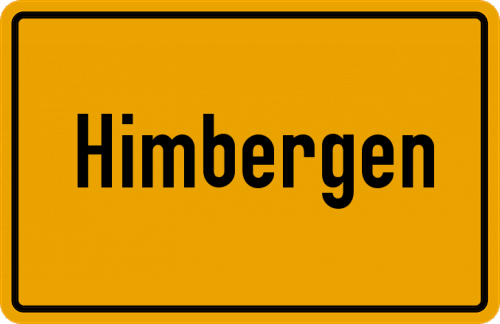 Ortsschild Himbergen, Kreis Osnabrück