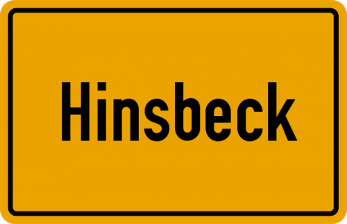 Ortsschild Hinsbeck