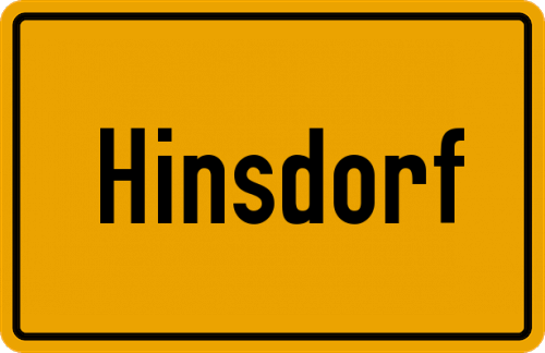 Ortsschild Hinsdorf