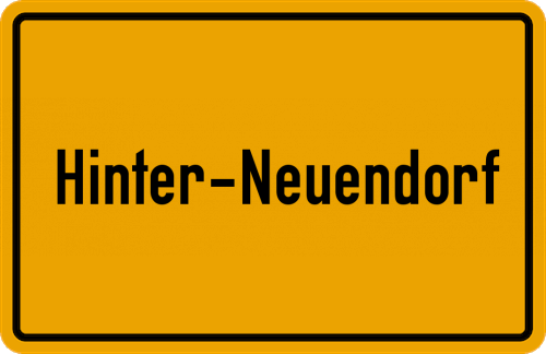 Ortsschild Hinter-Neuendorf