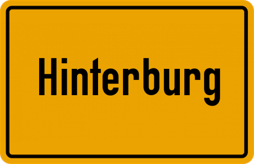 Ortsschild Hinterburg