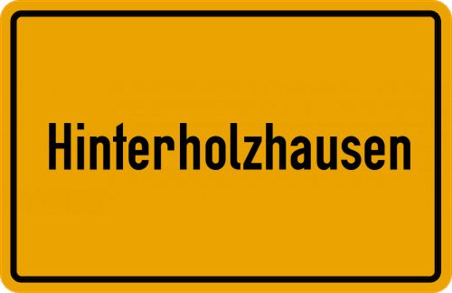 Ortsschild Hinterholzhausen