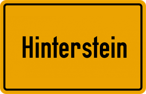 Ortsschild Hinterstein