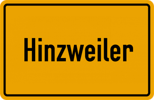 Ortsschild Hinzweiler
