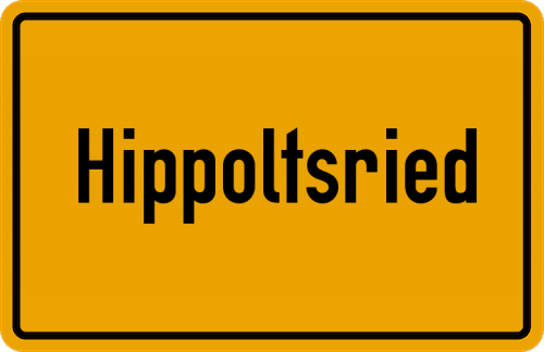 Ortsschild Hippoltsried