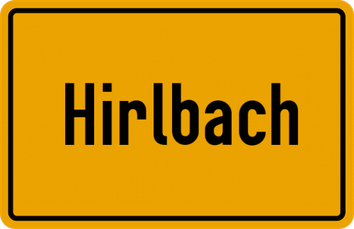 Ortsschild Hirlbach