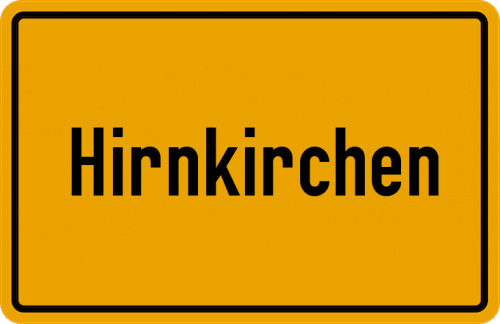 Ortsschild Hirnkirchen, Hallertau