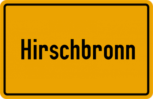 Ortsschild Hirschbronn