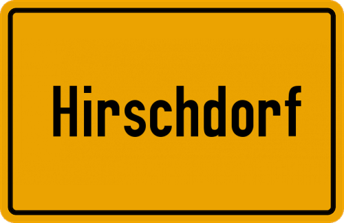 Ortsschild Hirschdorf, Allgäu