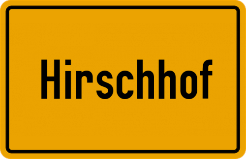 Ortsschild Hirschhof