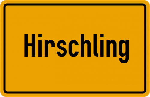 Ortsschild Hirschling