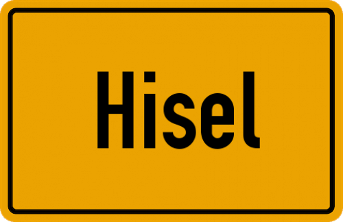 Ortsschild Hisel, Eifel