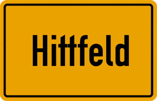 Ortsschild Hittfeld