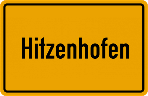 Ortsschild Hitzenhofen