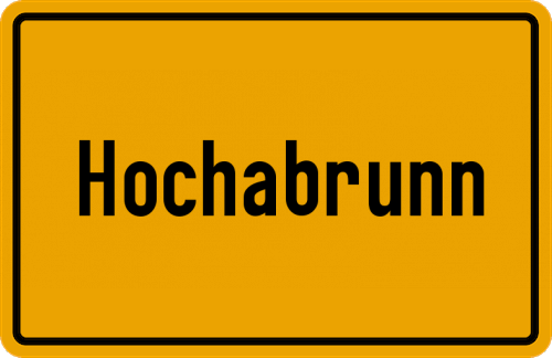 Ortsschild Hochabrunn