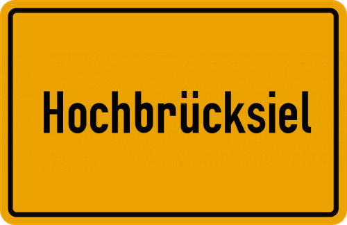 Ortsschild Hochbrücksiel