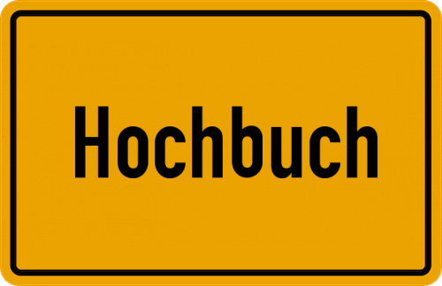 Ortsschild Hochbuch
