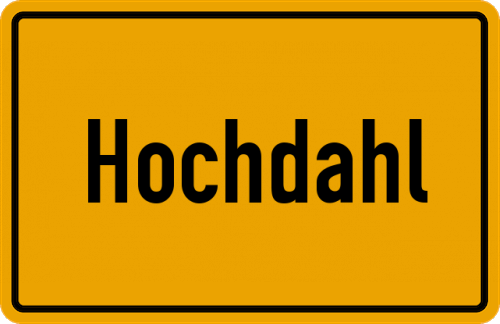 Ortsschild Hochdahl