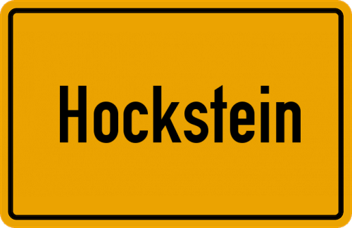 Ortsschild Hockstein