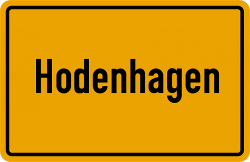 Ortsschild Hodenhagen