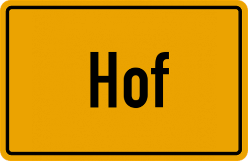 Ortsschild Hof, Allgäu