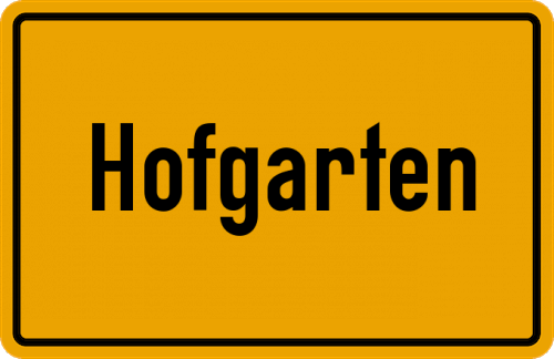 Ortsschild Hofgarten