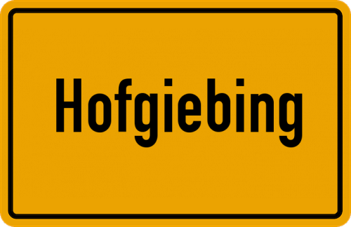 Ortsschild Hofgiebing