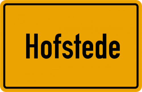 Ortsschild Hofstede