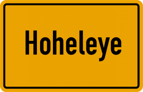 Ortsschild Hoheleye