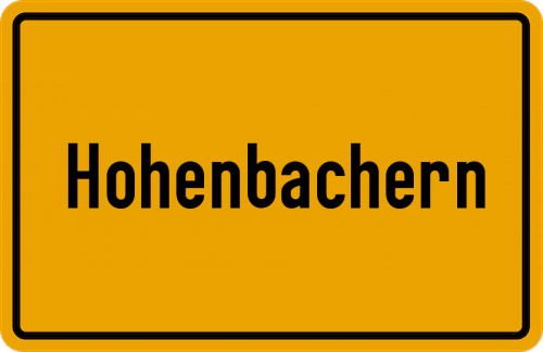 Ortsschild Hohenbachern