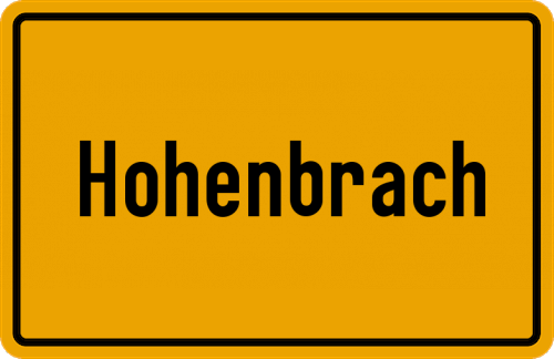Ortsschild Hohenbrach